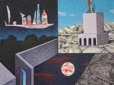 Ζωγραφική με τίτλο "il viaggio della ba…" από Luigi Ciccarone, Αυθεντικά έργα τέχνης, Ακρυλικό Τοποθετήθηκε στο Ξύλινο φορεί…
