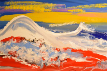 Pittura intitolato "Waves" da Luigi Fazio (Fazio's Concepts), Opera d'arte originale, Acrilico