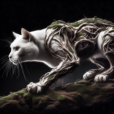 Arte digitale intitolato "THE CAT" da Luigi M. Verde, Opera d'arte originale, Immagine generata dall'IA