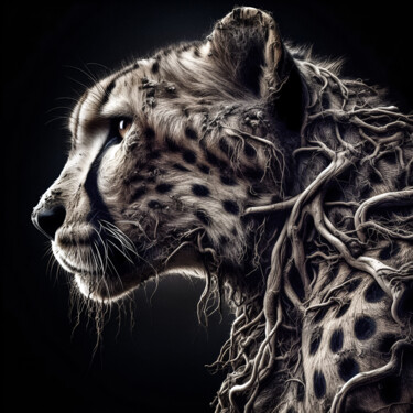 "The Jaguar" başlıklı Dijital Sanat Luigi M. Verde tarafından, Orijinal sanat, AI tarafından oluşturulan görüntü