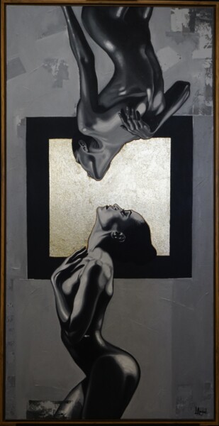 Painting titled "Epifanía" by Luis Angel Leiva, Original Artwork, Oil Mounted on Wood Stretcher frame