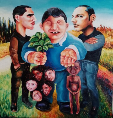 Peinture intitulée "Fast food" par Luis Antonio Garcés, Œuvre d'art originale, Huile