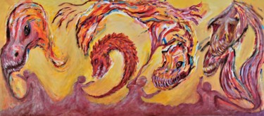 Картина под названием "Feed your Demons" - Luís Bastos, Подлинное произведение искусства, Акрил Установлен на Деревянная рам…