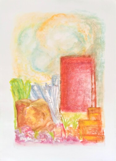 Drawing titled "Radiant Still Life" by Luís Bastos, Original Artwork, Pastel