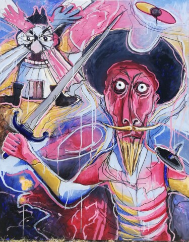 Painting titled "DON QUIXOTE" by Luis Miguel Aparisi, Original Artwork, Oil