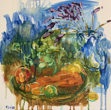Pittura intitolato "Colorful Thinking" da Luisa Khalileva, Opera d'arte originale, Olio