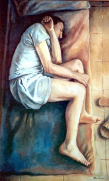 Pittura intitolato "Sonno" da Luisa Valenzano, Opera d'arte originale