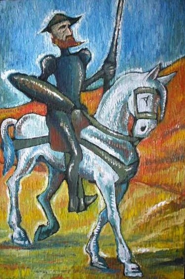 Painting titled "Don Quixote" by Luiz Pego Artista Plastico, Original Artwork