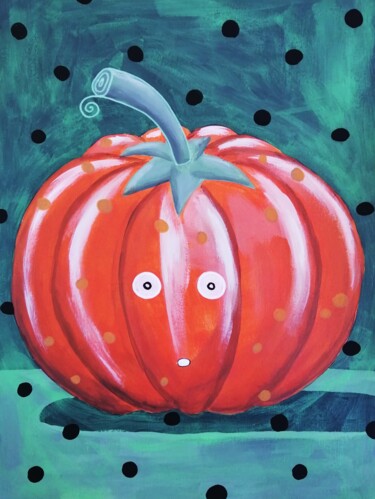 Schilderij getiteld "Pumpkin" door Lukas Pavlisin, Origineel Kunstwerk, Acryl
