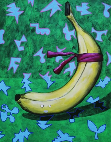 Pittura intitolato "Banana" da Lukas Pavlisin, Opera d'arte originale, Acrilico