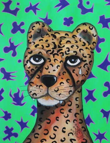 Malarstwo zatytułowany „Cheetah” autorstwa Lukas Pavlisin, Oryginalna praca, Akryl