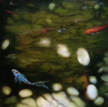 "Pond Universe" başlıklı Tablo Luke Morgan tarafından, Orijinal sanat, Petrol