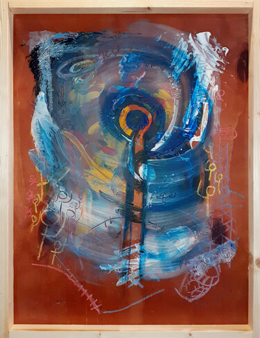 Schilderij getiteld "Moun Lapwent N°2" door Luc Gama (Luk...), Origineel Kunstwerk, Acryl Gemonteerd op Houten paneel