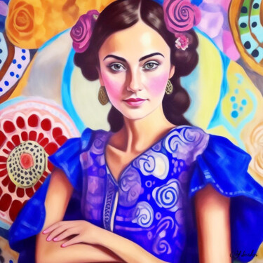Artes digitais intitulada "“Flamenco, Inspirat…" por Pintor Nicolas, Obras de arte originais, Trabalho Digital 2D