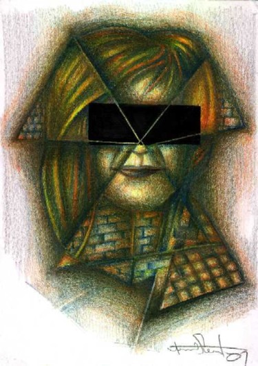 Drawing titled "Anonym" by Lumír Žemla, Original Artwork, Other