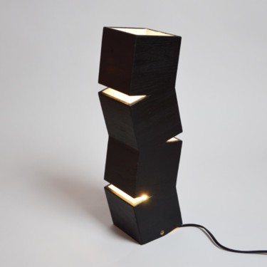 设计 标题为“Lampe design en boi…” 由Lune Et Animo, 原创艺术品, 灯光