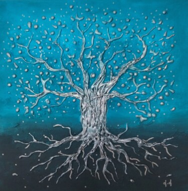 Картина под названием "Petit arbre de vie…" - Lune Et Animo, Подлинное произведение искусства, Акрил