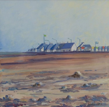 Peinture intitulée "Merville plage" par Bernard Lunel, Œuvre d'art originale, Huile