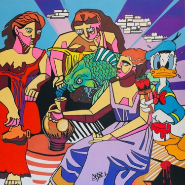 Pittura intitolato "FLAGRANT DÉLIT" da Lydia Andre (POP ART LY), Opera d'arte originale, Acrilico