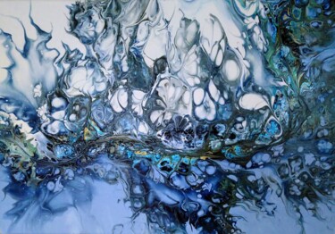 제목이 "Faille abyssale"인 미술작품 Lydia Pochet로, 원작, 아크릴 나무 들것 프레임에 장착됨