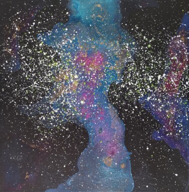 Painting titled "Nebula 1" by Lynda Rosemarie Stevens, Original Artwork, Acrylic