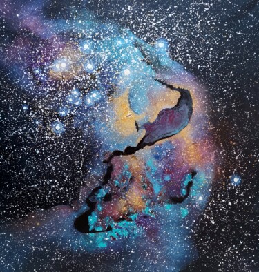 Peinture intitulée "Cosmos: bright stars" par Lynda Rosemarie Stevens, Œuvre d'art originale, Acrylique