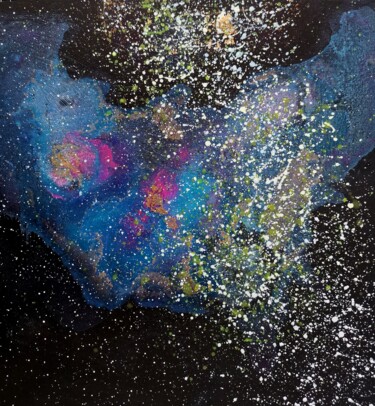 Painting titled "Nebula 2" by Lynda Rosemarie Stevens, Original Artwork, Acrylic