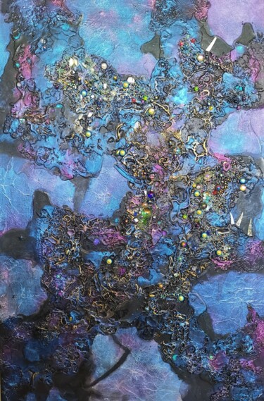 Collages titled "Dazzling Darkness 3" by Lynda Rosemarie Stevens, Original Artwork, Collages