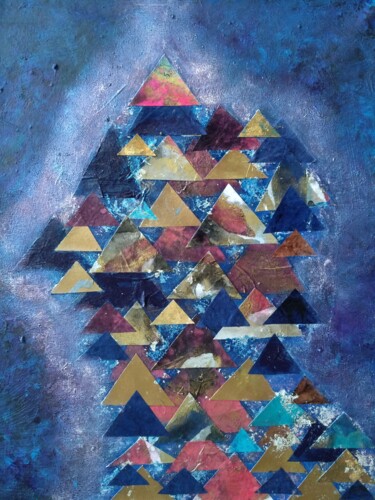 Collages intitulée "Ascending Triangles…" par Lynda Stevens, Œuvre d'art originale, Collages