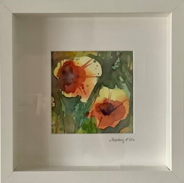 Peinture intitulée "Mohn I-V" par Lyndwoorm, Œuvre d'art originale, Aquarelle