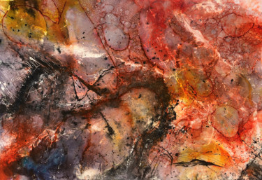 Pintura titulada "A Crackle Of Energy" por Lynne Godina-Orme, Obra de arte original, Tinta Montado en Bastidor de camilla de…