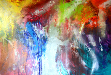 Pintura intitulada "Colour Fusion" por Lynne Godina-Orme, Obras de arte originais, Acrílico