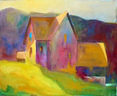 Painting titled "Mountain House" by Robert Lysiak, Original Artwork