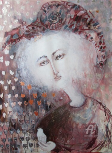 Painting titled "The dreamer." by Lyudmila Belenkina, Original Artwork, Acrylic