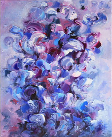 Картина под названием "Abstract original p…" - Lyudmila Knyazeva, Подлинное произведение искусства, Масло Установлен на Дере…