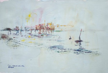 Painting titled "Costa dei trabocchi" by Maurizio Cavicchiola, Original Artwork, Oil