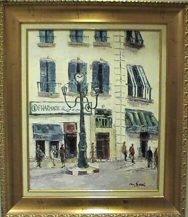 Painting titled "Bab el oued ,les tr…" by M'Hamed Saci, Original Artwork