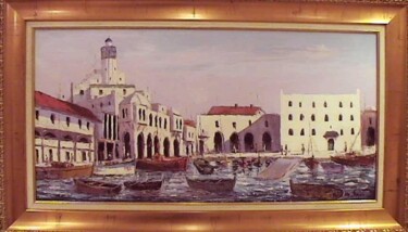 Painting titled "L'amirauté d'Alger" by M'Hamed Saci, Original Artwork