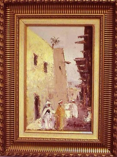 Painting titled "Ruelle au sud" by M'Hamed Saci, Original Artwork