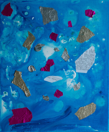 Ζωγραφική με τίτλο "Ocean of trash" από M. Mystery Artist, Αυθεντικά έργα τέχνης, Ακρυλικό