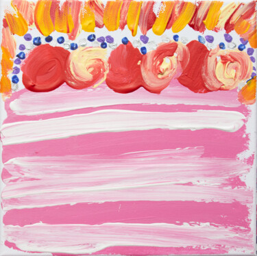 Malarstwo zatytułowany „Cake” autorstwa M. Mystery Artist, Oryginalna praca, Akryl