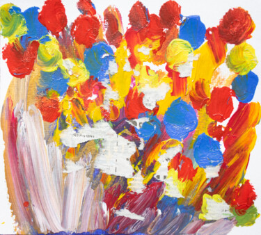 Painting titled "A bouquet for someo…" by M. Mystery Artist, Original Artwork, Acrylic