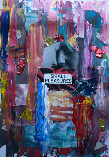 Collages titled "Small pleasures" by M. Mystery Artist, Original Artwork, Collages