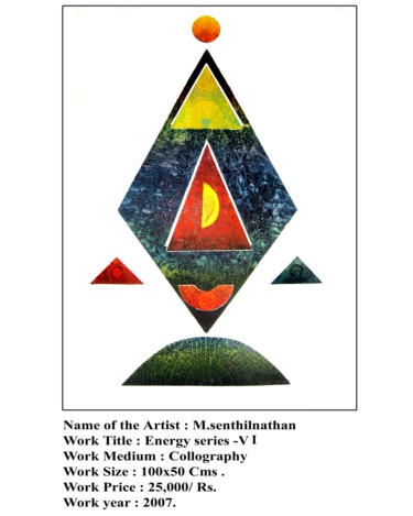Prenten & gravures getiteld "Energy Series - VI…" door M.Senthilnathan, Origineel Kunstwerk, Digitale afdruk