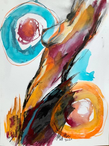 Painting titled "Figure XI" by Magdalena Weber, Original Artwork, Acrylic