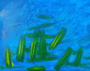 Картина под названием "Paisaje abstracto IV" - Ma Palet, Подлинное произведение искусства, Акрил Установлен на Деревянная ра…