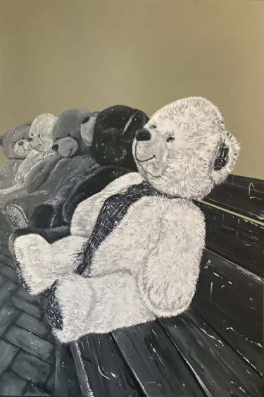 제목이 "My EX teddy."인 미술작품 Maárs Shanó로, 원작, 아크릴 판지에 장착됨