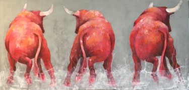 Peinture intitulée "Tres rojos" par Ricardo Pommer, Œuvre d'art originale, Acrylique