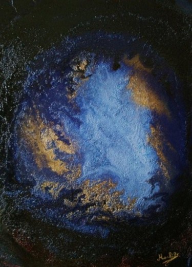 Painting titled "Planètaire" by Laurence Machils, Original Artwork