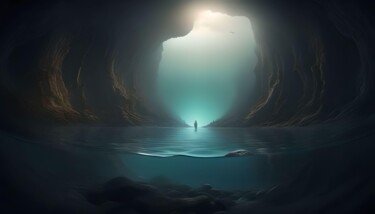 Digital Arts titled "Cave" by Machnolga, Original Artwork, Digital Painting